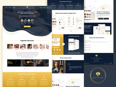 Beauty Club - Freelancer Parlour Services Website Landing Page