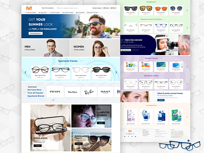 Eyewear Landing Page design