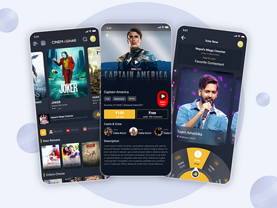 Cinemaghar - Movies Streaming App concept