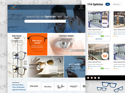 Eyewear Landing Page design