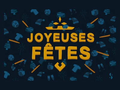 US Châteaugiron - "Joyeuses Fêtes" illustration branding design graphic graphic design graphicdesign graphisme identitydesign illustration