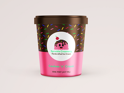 Sprinkle Creamery branding design logo weeklywarmup