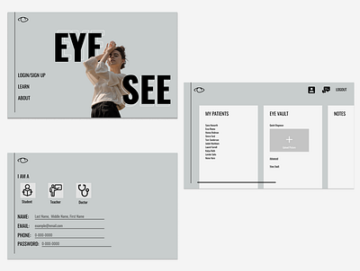 EyeSee Web Layout branding design flat illustration minimal typography ui ux web website