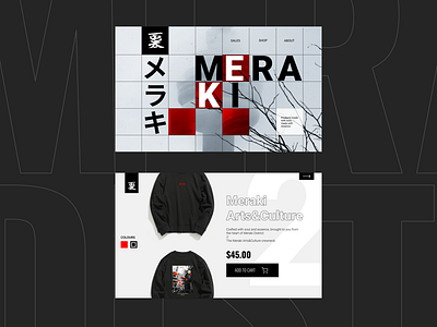 Meraki District Clothing Web Layout