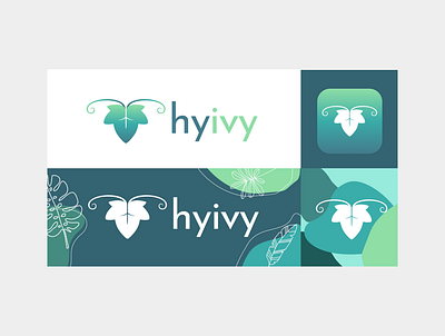 Hyivy Logo Design appicon brand design branding branidentity cyan design green health health app health logo healthcare illustration logo plants ui ux
