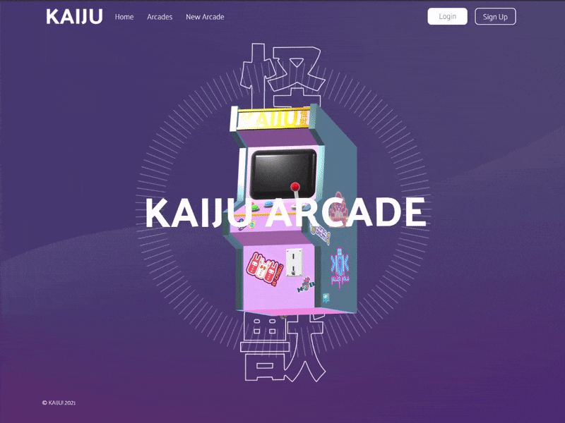 Interactive 3D homepage for an arcade website 3d 3d animation 3d art 3d artist 3d modeling animation arcade branding branidentity design homepage illustration interaction design interactive spline ui ux web website