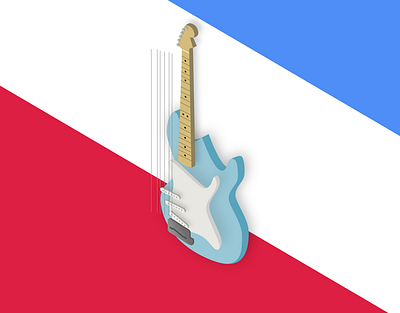 guitar guitar illustration isometric stratocaster