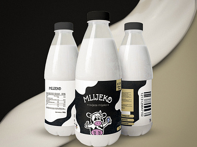 Milk bottle design brand packaging design