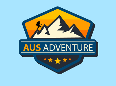 AUS ADVENTURE LOGO adventure logo branding design illustration logo vector