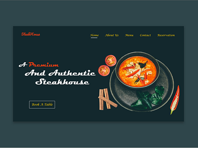 Restaurant web landing page UI restaurant ui ui web ui