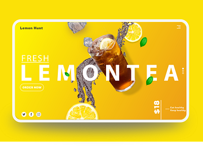 Lemon tea web UI farhanurrahmanuiux ui ux web ui