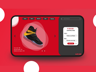 Shoe Web UI UX