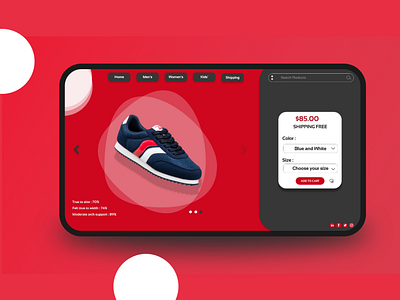 Shoe Web ui ux