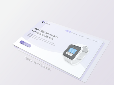 Watch e-commerce Shop landing page UI branding business design ecommerce shop ui illustrator minimal ui ux