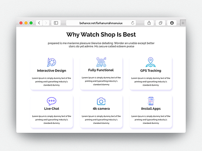 Watch e-commerce Shop About page UI branding business design farhanurrahman uiux designer ui ux web web template design