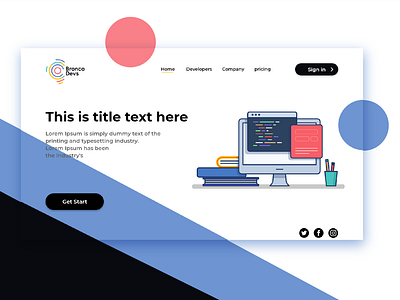 Bronco Devs web landing page UI