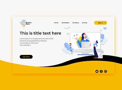 Bronco Devs web landing page UI attractive web ui design awesome web design awsome design branding farhanurrahman ui ux farhanurrahman1 ui ux web