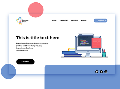 Bronco Devs web landing page UI creative website ui ux design web landing page ui web template design website design