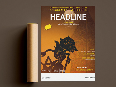 Template Design - Stage Show Poster design event flyer indonesia poster stageshow template template design wayang