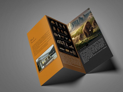 Trifold Museum Brochure brochure design brochure layout flyer design historic leaflet museum otherside trifold brochure