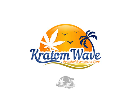 Kratom Wave Logo Design branding design icon illustration illustrator logo