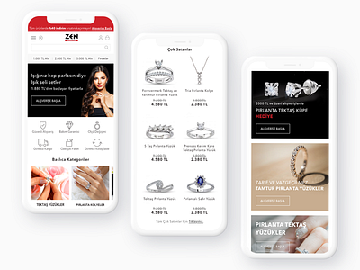 E-commerce: Zen Diamond Online Store Mobile concept ecommerce fashion jewelry layout mobile mobiledesign product shop ui ux