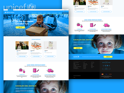 Unicef - Hayat Veren Hediyeler children concept design gift gift box globe help layout life product ui unicef ux web