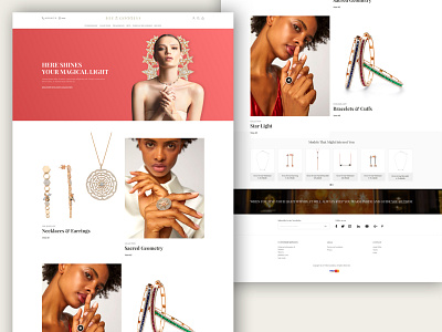 BeeGoddess Luxury Diamond Jewelry - E-Commerce concept design digital design ecommerce fashion jewelry layout product shop ui ux