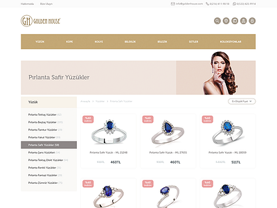 E-commerce Category Page Concept category concept e commerce ecommerce fashion flat header jewelry product shop store web