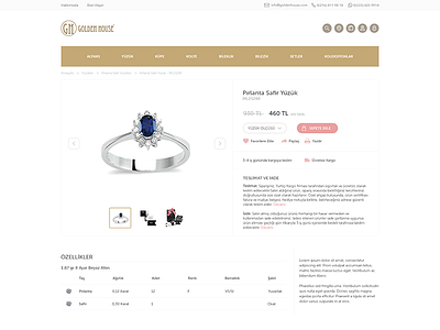 E-commerce Product Detail concept e commerce ecommerce fashion flat header jewelry product product detail shop store web