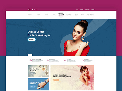 Vivo Diamond - Ecommerce Design concept ecommerce fashion flat jewelry layout product shop store ui web