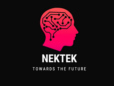 Nektek logo black version logo design designer graphic