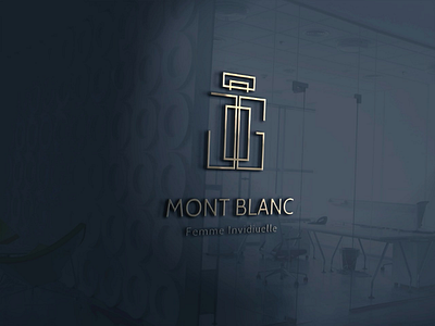 Mont Blanc 3D mockup version 3d graphics logo design