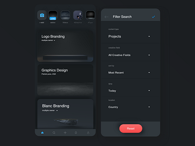 Behance Dark Redesign