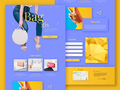 Baggies Web UI design 2020 bag design baggage clean ui colorful digital figma neumorphic skeumorphism ui uidesign uiux website concept website design