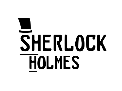 Concept logo Sherlock Holmes illustration logo ui web