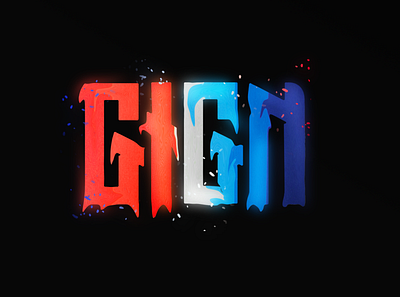 GIGN Team esport logo typography ux vector