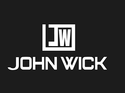 Logo concept for John wick animation app logo minimal vector