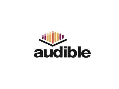 Rebrand Audible animation design logo minimal typography