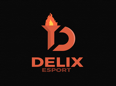 Delix esport app logo minimal vector