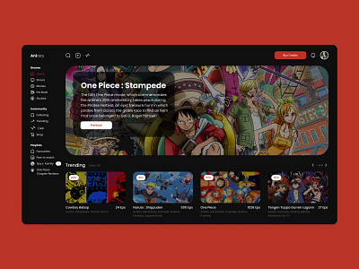 Anime Streaming Concept ui uidesign ux uxdesign