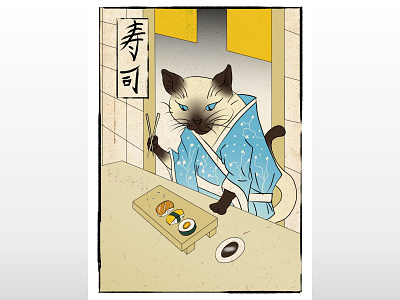 Ukiyo-e cat