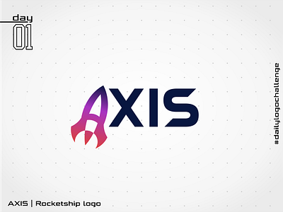 Axis dailylogochallenge future logo rocketship logo space spaceship
