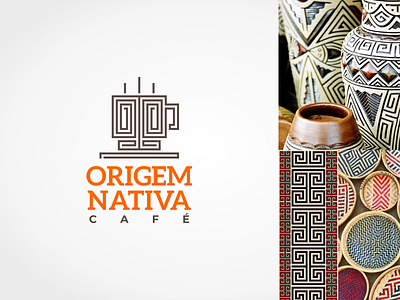 Native Origin Coffee cafe coffee indigenous logo logo design native