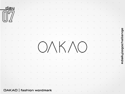 OAKAO dailylogochallenge fashion logo logo design wordmark wordmark logo