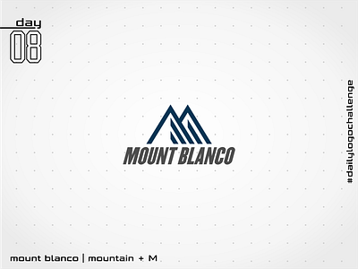 Mount Blanco dailylogochallenge logo logodesign minimalist ski ski logo