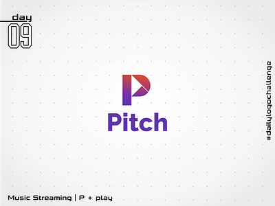 Pitch dailylogochallenge gradient logo music play tech