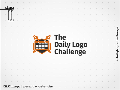 The Daily Logo Challenge calendar challenge dailylogochallenge logo logodlc pencil shield