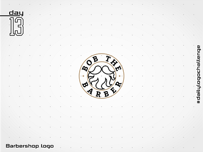 Bob the Barber barber barbershop dailylogochallenge logo minimalistic outline