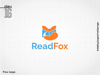 Read Fox book dailylogochallenge fox logo logo design minimalist logo reading